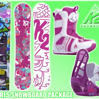 [일본직수입]어린이스노우보드K2/어린이 스노우 보드 3 종 세트 K2/스노우보드3종세트/14/15・K2 GIRLS SNOWBOARD PACKAGE